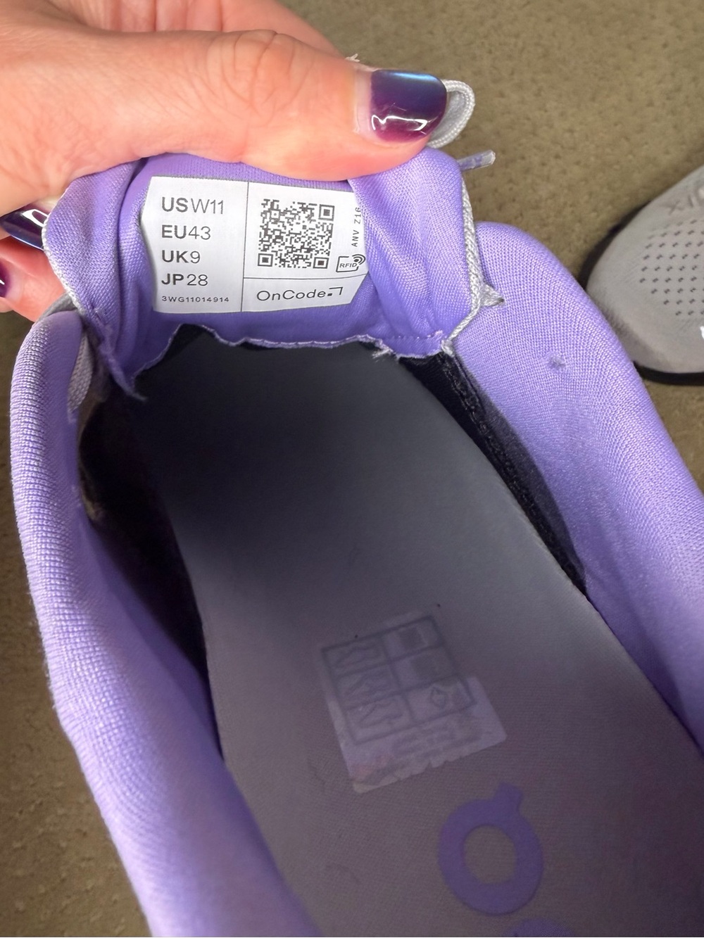 On Running Cloud X 4 — Light Gray & Purple Training Shoe - Picture 7 of 7